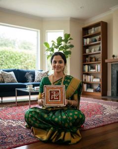 Swastika Wooden Showpiece