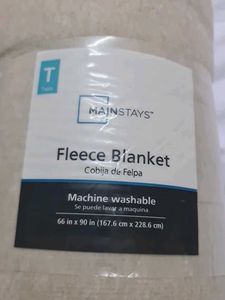 Mainstays Twin Fleece Blanket - Beige