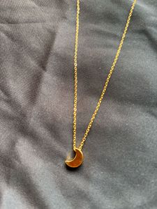 Gold Crescent Moon Necklace