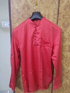 Stylish Red short Kurta For Men, size-L