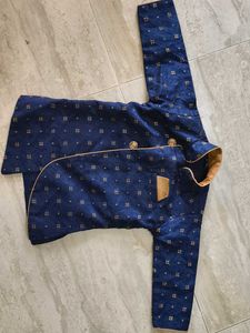 Navy Blue Ethnic Jacket