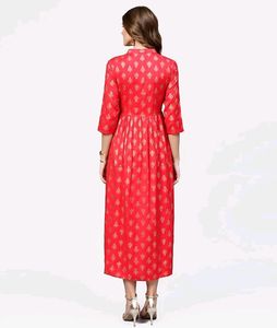 Libas women's gathered red dress