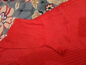 Red Ribbed Knit Tunic