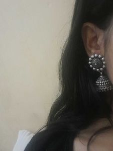 oxidised silver earrings