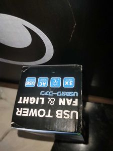 USB Tower Fan &amp; Light - Portable Cooling
