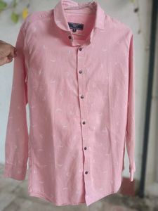 Pink Patterned Casual Shirt