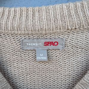 Beige Knit Pullover Sweater