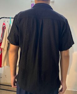 Black Button-Down Shirt