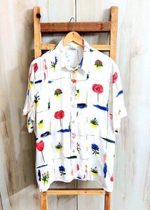 Offwhite Multicolour Print Shirt Size-42-44