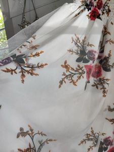 Floral Dress with Mesh Details