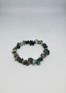 Moss Agate Chip Bracelet