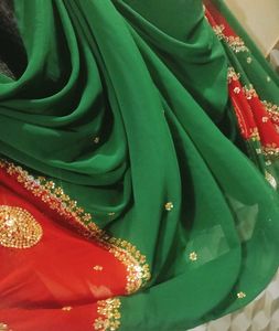 Heavy Stones Embroidered Saree With Blouse