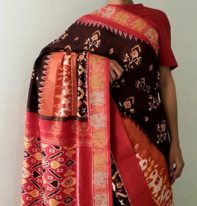 New RED and BROWN Patola Saare