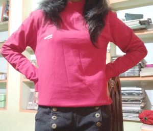 Hot Pink Long Sleeve Sweatshirt