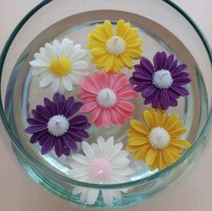 Daisy Flower Candle Pack Of 6