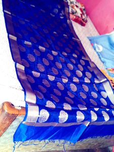Pure Silk Kurta Set With Free New Saree