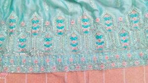 Aqua Embroidered Salwar Kameez