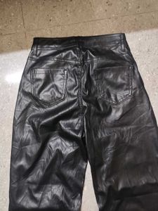 Black Faux Leather Pants