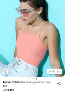 Coral Cami Top