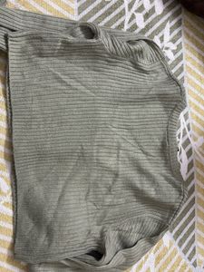 Sage Green Ribbed Cardigan