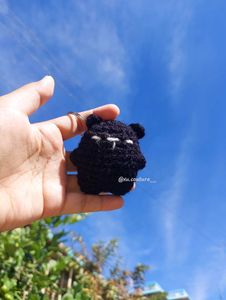Crochet Black Bear 🐻 Keychain