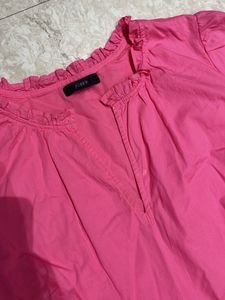 Pink Ruffle Hem Dress