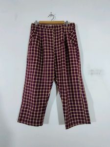 Burgundy And Cream Checks Co-ord (Women&#39;s)