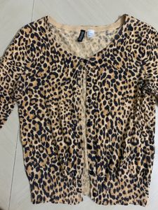 Animal Print Cardigan