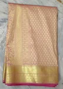 Pink Silk Saree with Blouse