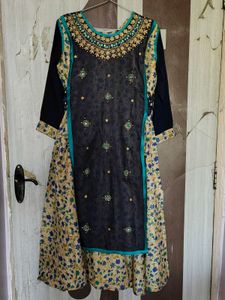 Frock With Heavy Nack Work