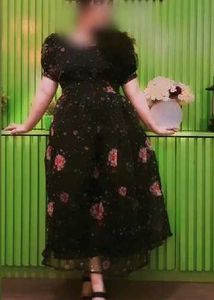 Floral Print Midi Dres