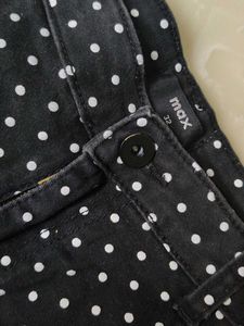 A beautiful black hipster shorts with polka dots.