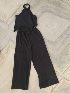 Chic Black Halter Co - Ord Set