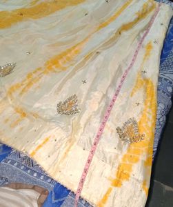 Yellow &amp; White Lehenga Choli