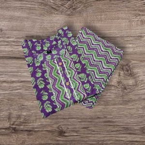 Purple Printed Kurta Set
