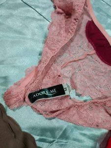 Lace Thong Panties - 3 Pack