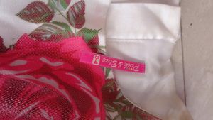 White Dress Pink Flower