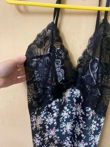 Floral Lace Silk Cami