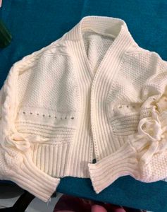 white cardigan