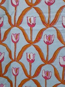 PINK BLUE COTTON KURTA