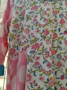 Pink Soft Cotton Kurti