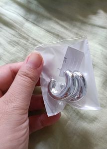 Silver Tone Hoop Earrings