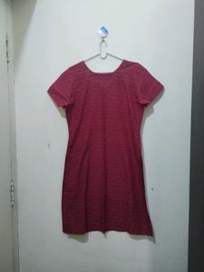 Pinky Red Floral Kurta Pyjama Dupatta Set