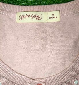 Stylish Pink Cardigan Sweater