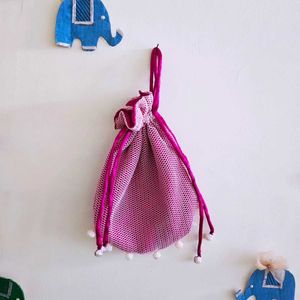 Pink Drawstring Pouch