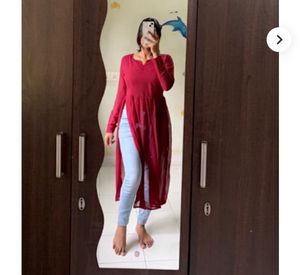 Maroon Kurta