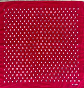 Playboy Red  Handkerchief Handy Bandana