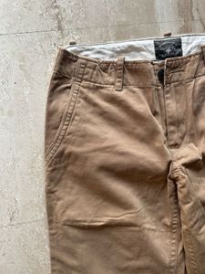 Khaki Straight Fit Trousers