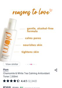 Plum Chamomile &amp; White Tea Toner