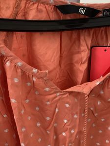 Peach Polka Dot Top